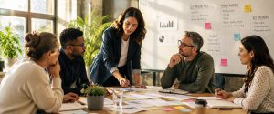 Marketing Team Talking Strategy