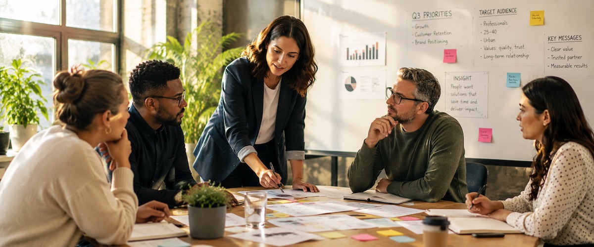 Marketing Team Talking Strategy